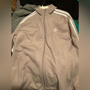 Adidas beige track jacket